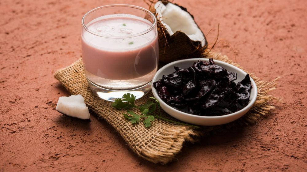 Traditional Kokan speciality Solkadhi presented in its local setting