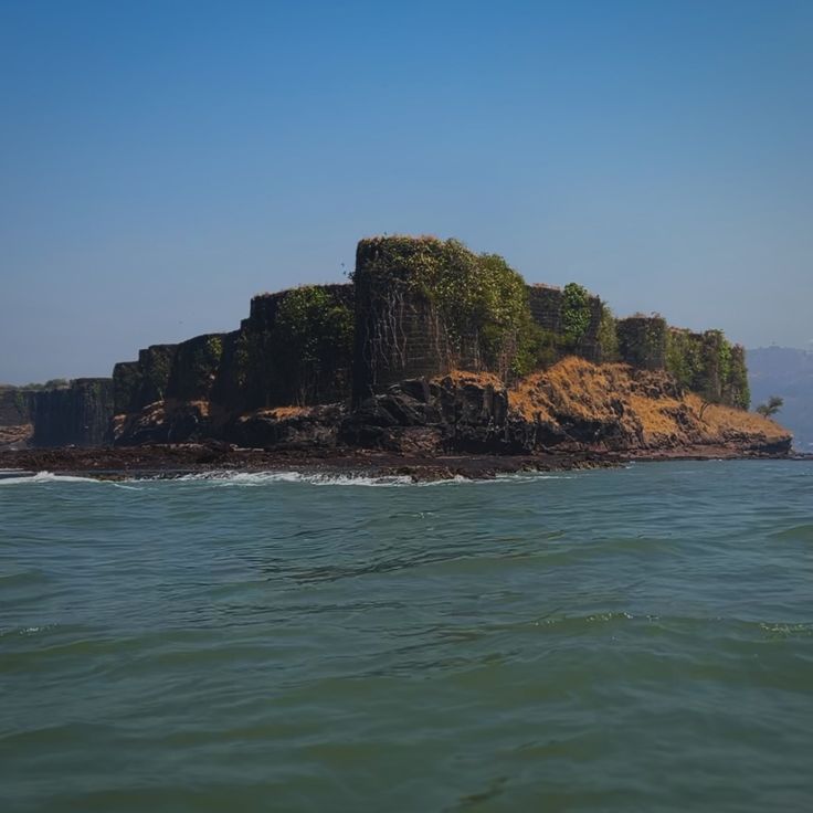 Scenic view of Suvarnadurg Fort, a heritage or nature destination in Kokan