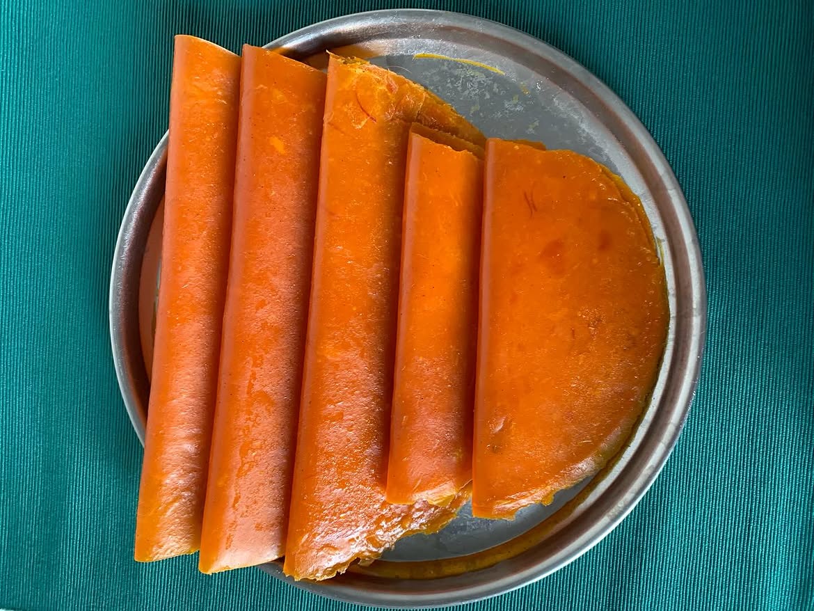 Traditional Kokan speciality Amba Poli presented in its local setting