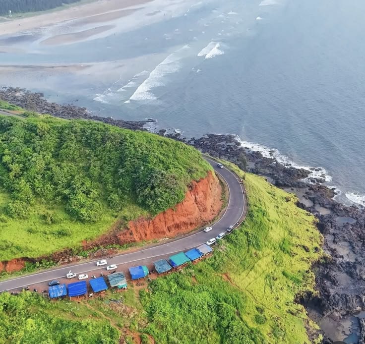 View of Aare-Ware Coastal Road on the Kokan coastline
